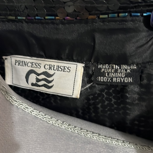 Vintage Princess Cruises Black Sequin Blouse - Picture 6 of 6